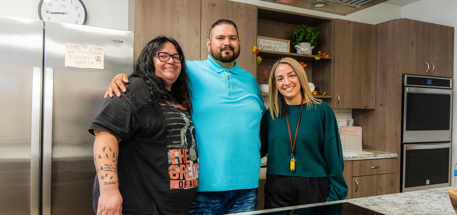 Jonathan Escobar (at center) received help from the Ivy Center for Family Wellness