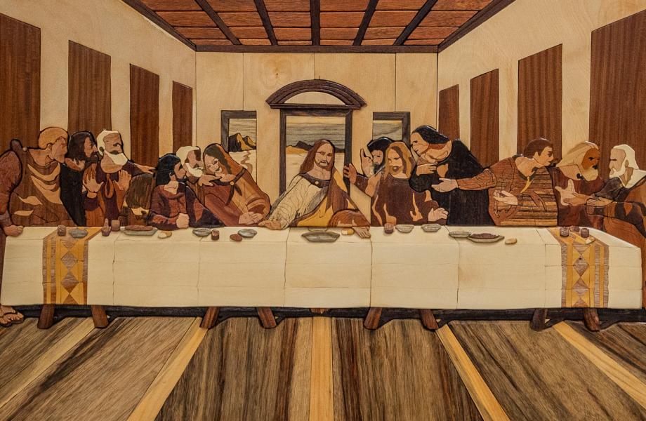 The wooden Last Supper