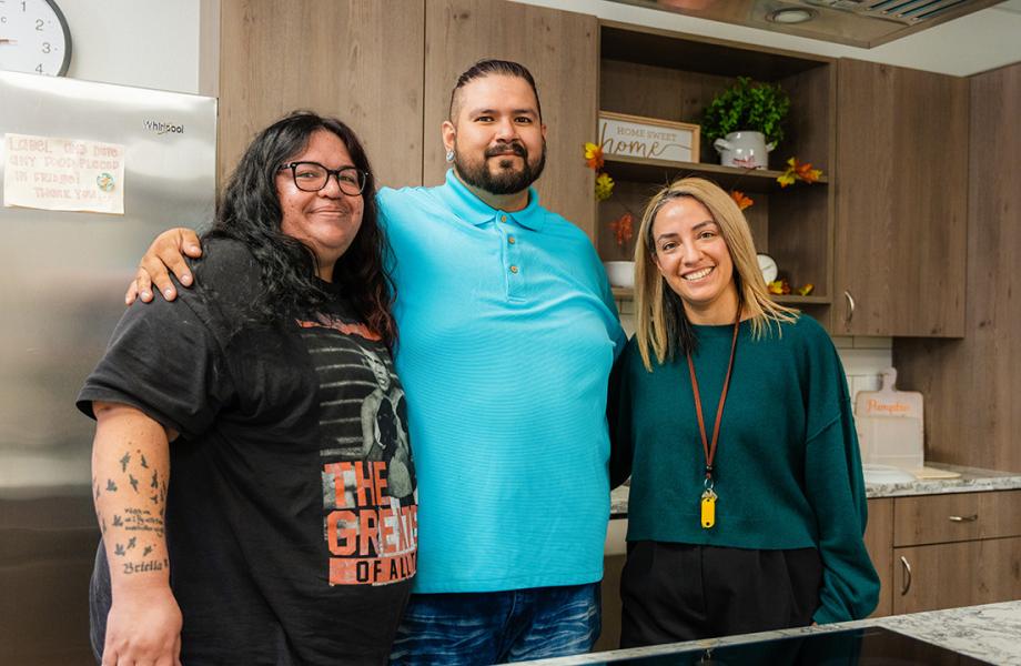 Jonathan Escobar (at center) received help from the Ivy Center for Family Wellness