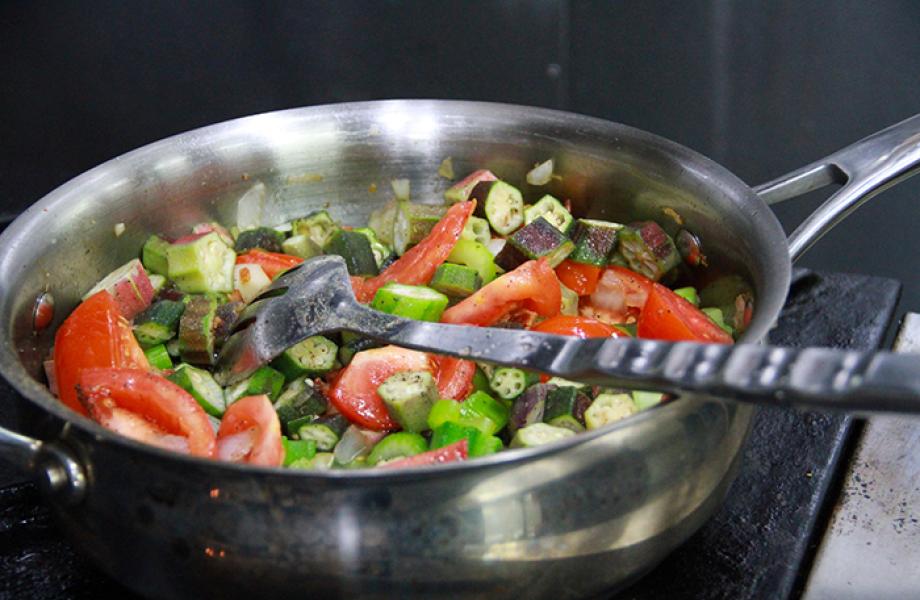 Farm to Fork: Cooking Okra and Tomatoes