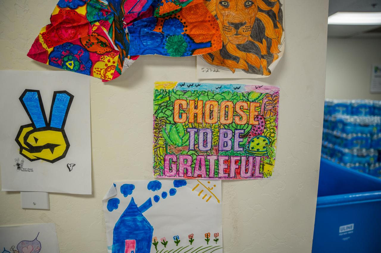 Artwork at Washington St. shelter