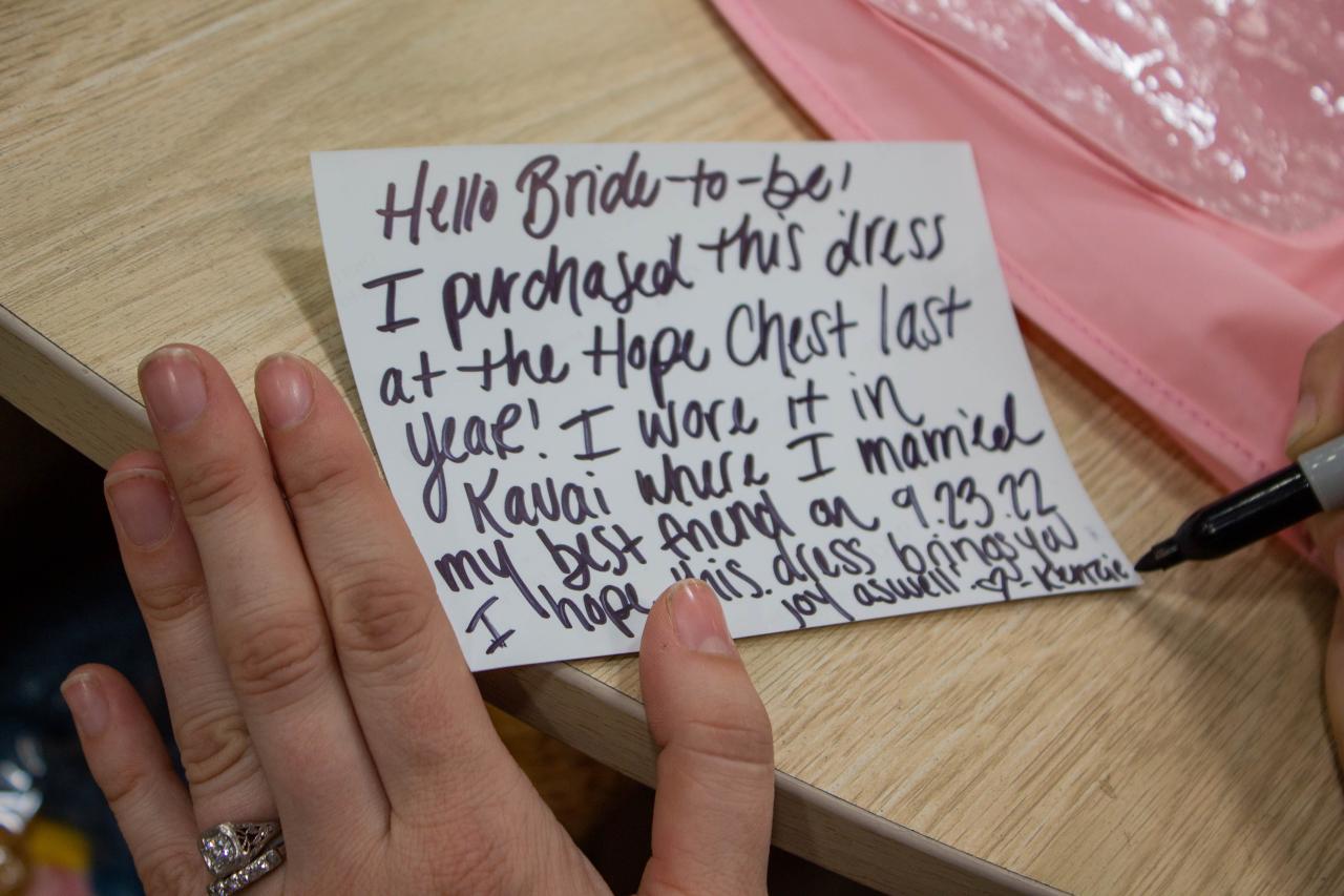 Mackenzie's note to a future bride 