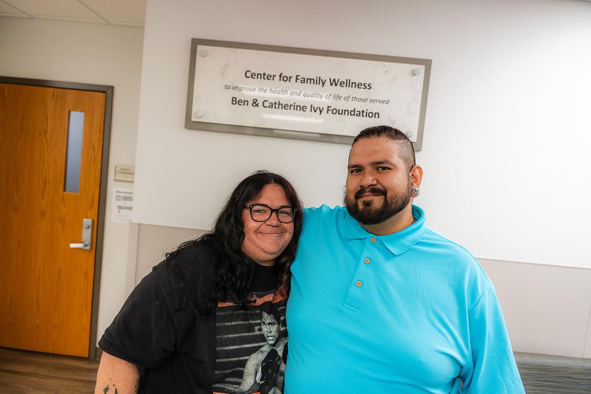 Jonathan (at right) visits the Ivy Center with his girlfriend Cassandra, who has been a huge support on his wellness journey.