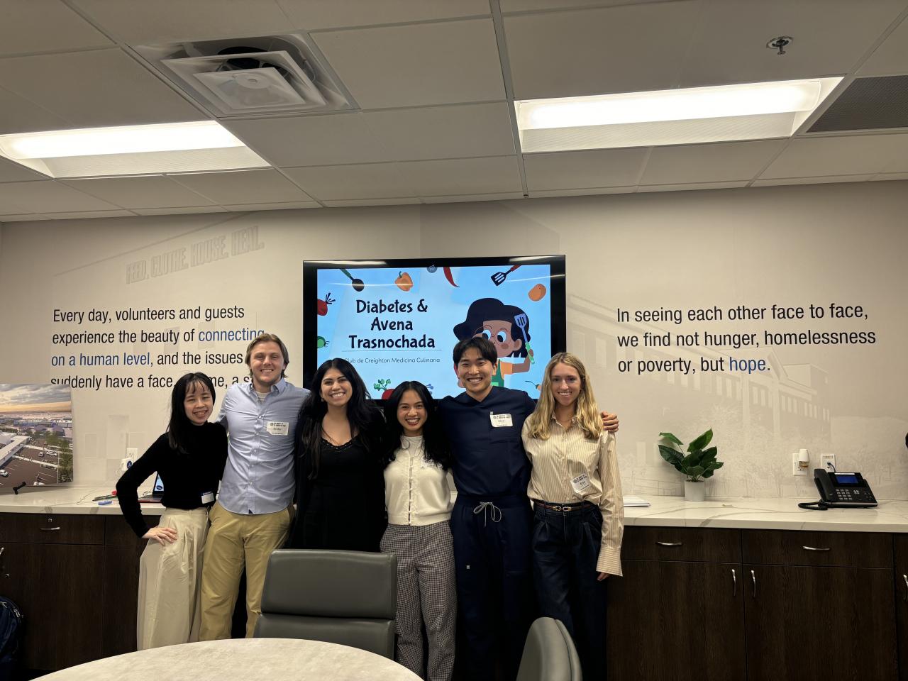 Sam and other medical students 