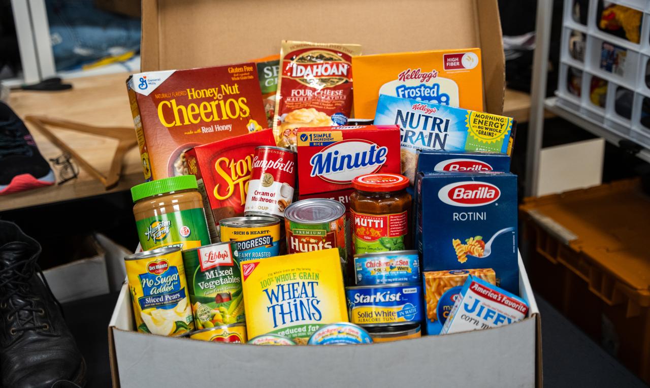 food box food box filled with non-perishable food items