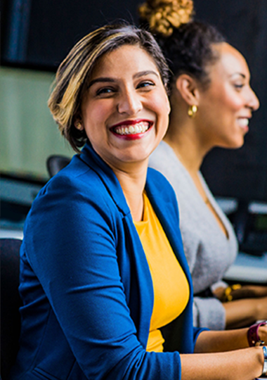 Business woman smiling at the camera